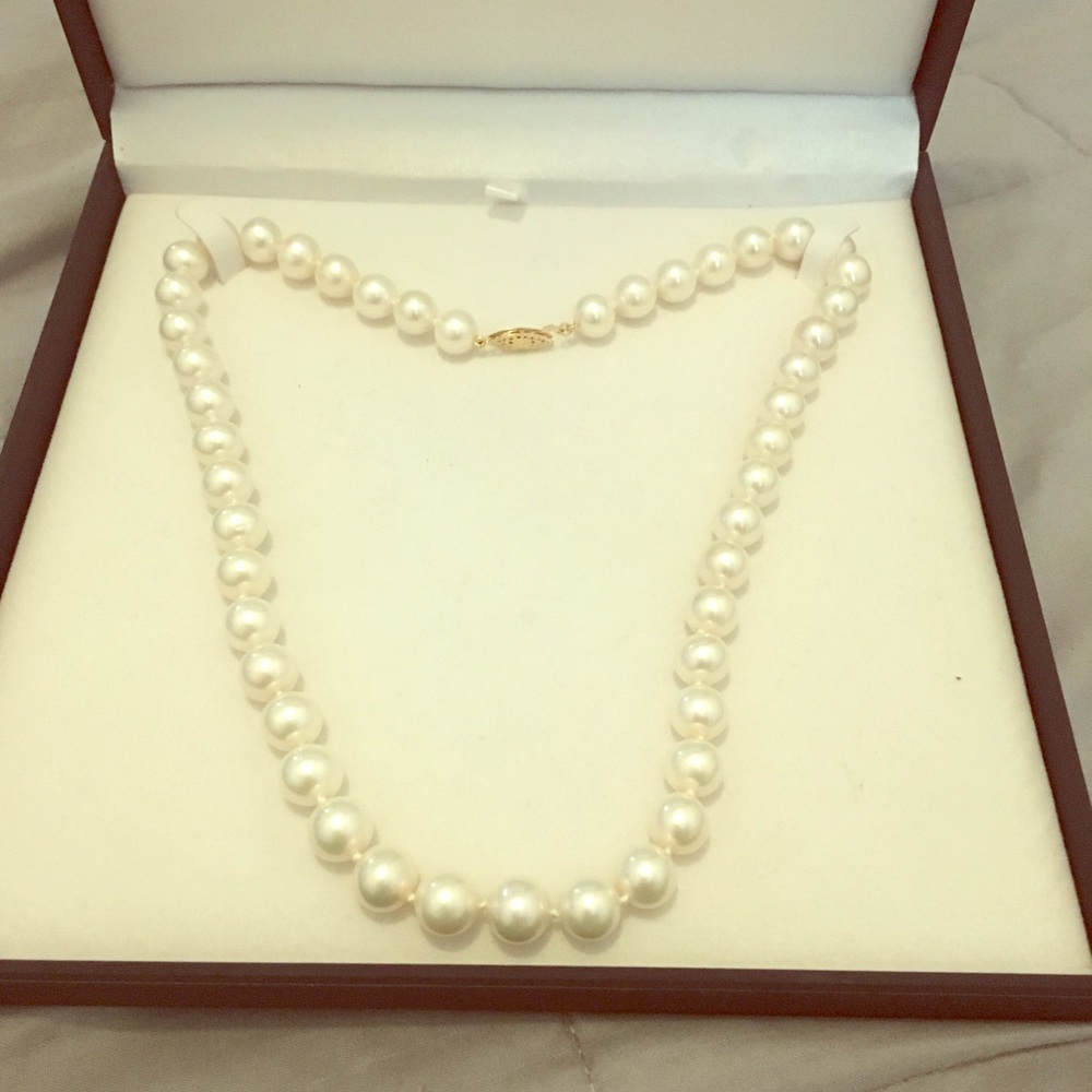 10mm real Akoya pearl necklace